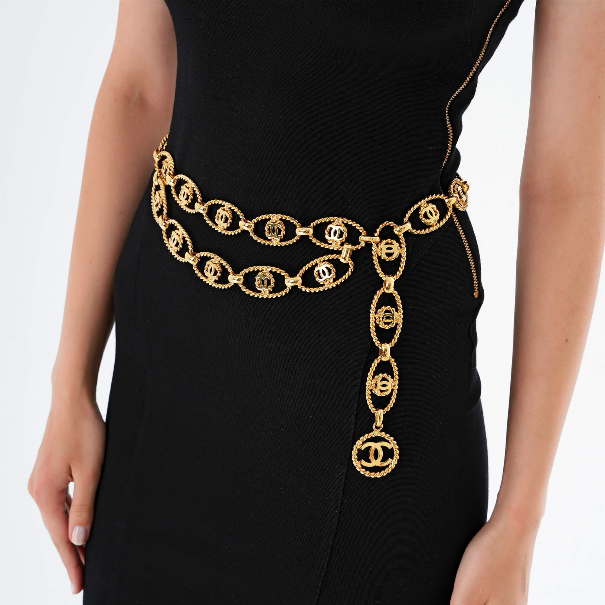 Chanel - Gold CC 1990's Chain Vintage Belt